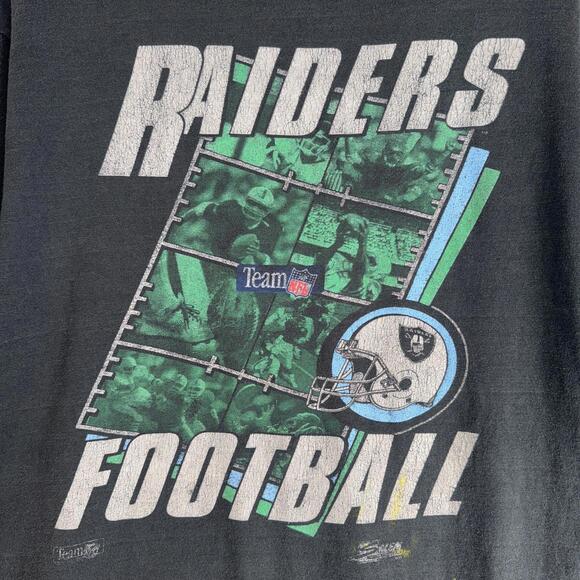 VTG 90s Salem Sportswear Raiders NFL T-shirt XL made in USA - Picture 2 of 7